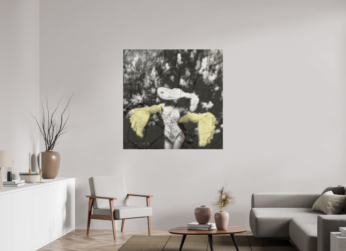 Woman in yellow