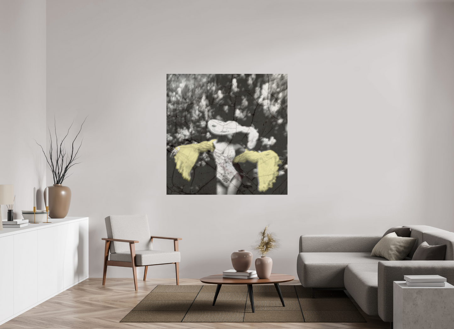 Woman in yellow